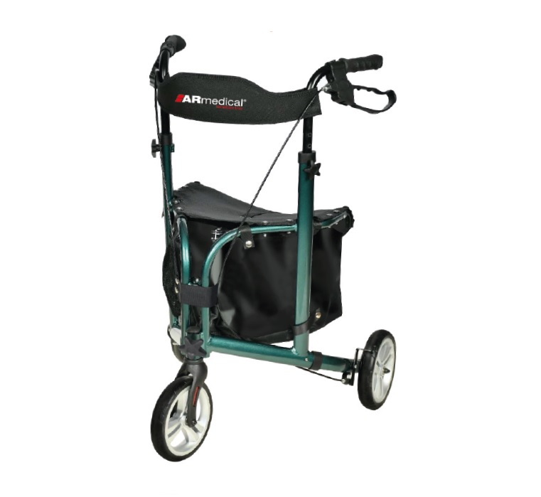 Aluminium 3-wheel walker with seat. SUPER LIGHT - ARmedical